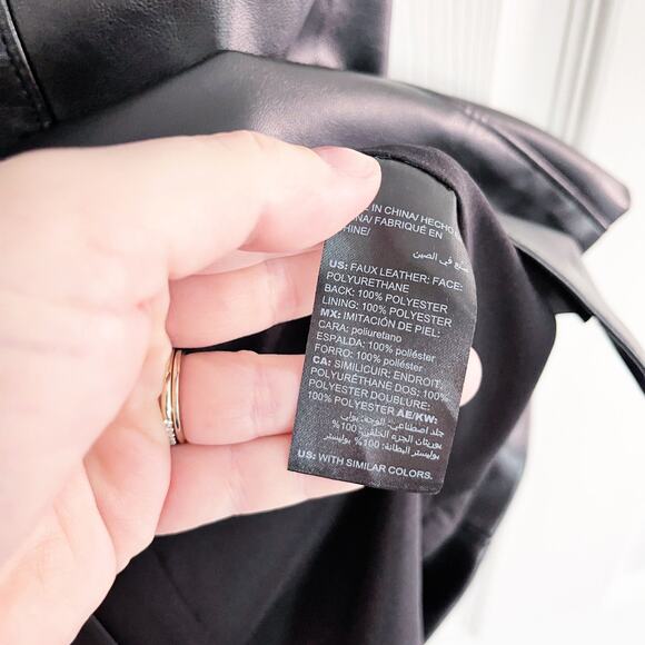 White House Black Market Faux Leather Paneled Pencil Skirt - Picture 4 of 6